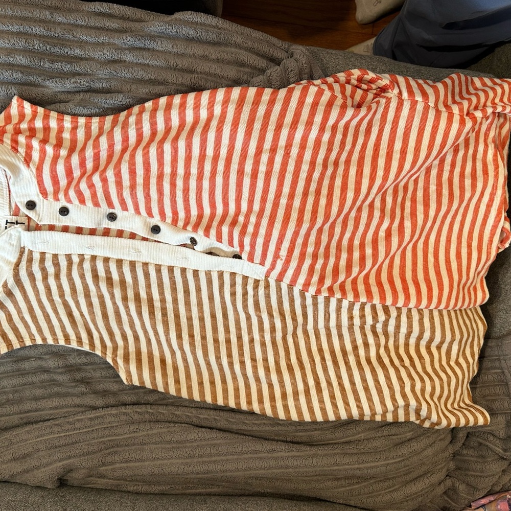 Striped Button-Down Romper